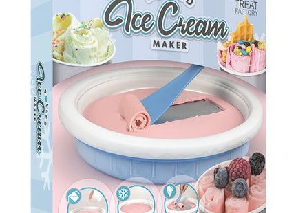 Treat Factory Rolled Ice Cream Maker, Frozen Dessert Plate with Scoop, Scraper & Spoon-Straw