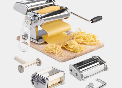 VonShef Manual Pasta Maker Machine – Stainless Steel Pasta Maker