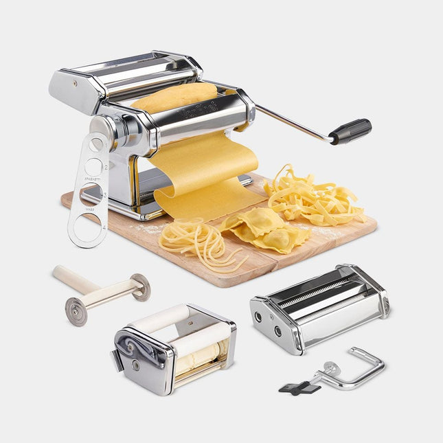 VonShef Manual Pasta Maker Machine – Stainless Steel Pasta Maker