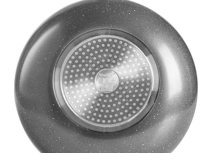 VonShef 28cm Marble Wok – Non-Stick Aluminium Stir Fry Pan with Lid