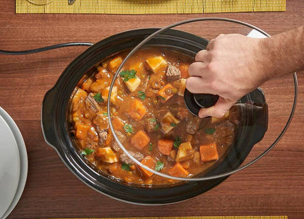 VonShef 6.5L Slow Cooker – Stainless Steel Large Capacity Ceramic Pot