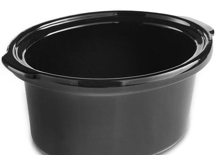VonShef 6.5L Slow Cooker – Stainless Steel Large Capacity Ceramic Pot