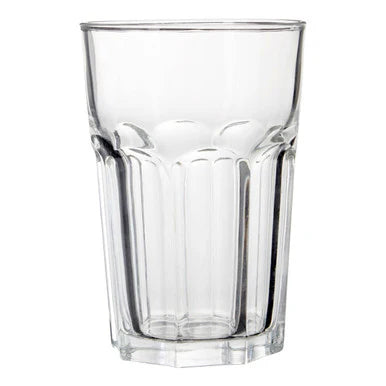 Euri Set of 4 Clear Glass Tumblers 500ml – Fluted Design Drinking Glasses
