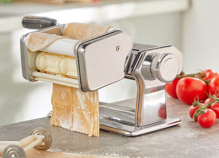 VonShef Manual Pasta Maker Machine – Stainless Steel Pasta Maker