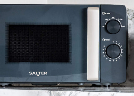 Salter Marino 800W Manual Microwave – 20L, Stylish Blue Grey Finish