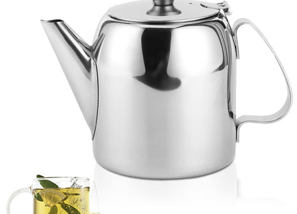 New Hill Stainless Steel Teapot – 20oz Cold Water Kettle with Flip Lid