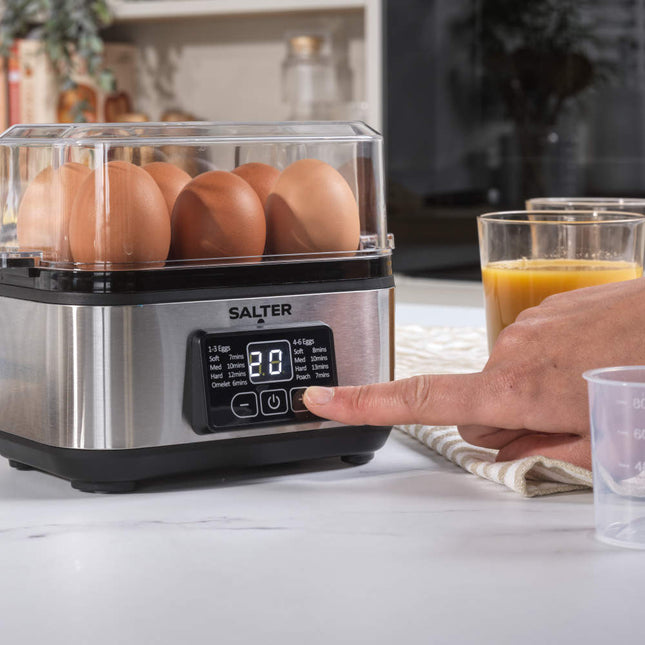 Salter 3 in 1 Digital Egg Cooker – LED Display, Boil, Poach & Omelette Maker