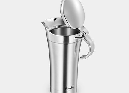 VonShef Insulated Gravy Jug with Lid – 1L Stainless Steel Thermal Sauce Server