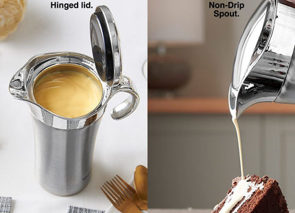 VonShef Insulated Gravy Jug with Lid – 1L Stainless Steel Thermal Sauce Server