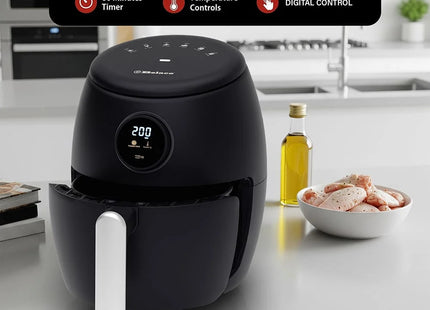 Belaco 2L Digital Air Fryer – Rapid Air Cooking with Timer & Adjustable Temperature