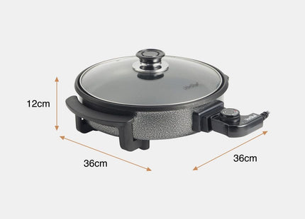 VonShef 30cm Electric Round Multi Cooker – Cool-Touch Handles – 1500W