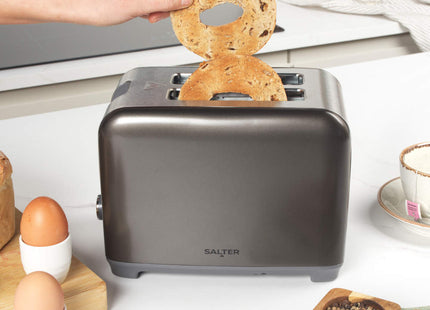 Salter Cosmos 2-Slice Toaster, 7 Levels – 930W, Grey - Used