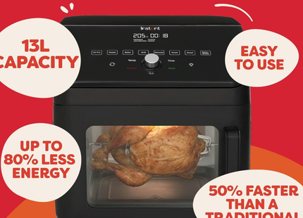 Instant Vortex Plus 13L 9-in-1 Air Fryer Oven Black - 1700W Power - Used