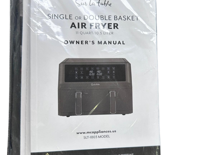 Sur La Table Digital Dual Basket Air Fryer 10.5L – Grey (Used, Fully Tested)