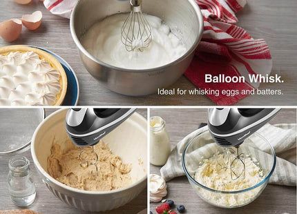 VonShef 300W Electric Hand Mixer, with Turbo Boost, Eject Button– Black