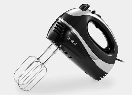 VonShef 300W Electric Hand Mixer, with Turbo Boost, Eject Button– Black
