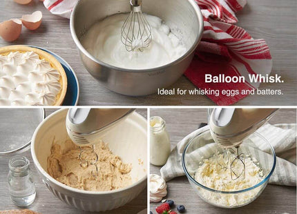 VonShef 300W Electric Hand Mixer, with Turbo Boost, Eject Button – Cream