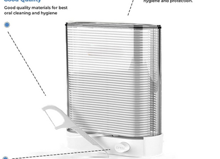 ROROLL Dental Floss Pick Dispenser – 88 Pieces, Automatic Pop-Up, Hygienic Closed Storage, Portable & Refillable