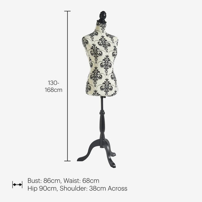 BTFY Female Dressmakers Mannequin – Adjustable Size 8/10 Tailors Dummy