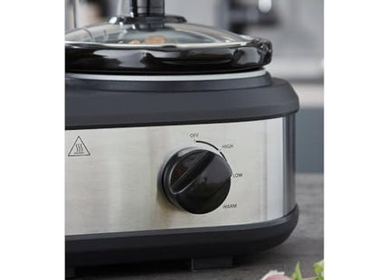 EGL Triple Slow Cooker with 3 Removable Pots – Silver, 3 × 1.5L