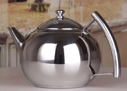 Toolzia Stainless Steel Teapot with Tea Strainer – Premium 1L Silver Teapot, 35oz