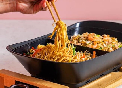 Princess Multi Cook Tabletop Cooker & Buffet Server – 4L, 1600W, Bamboo Stand