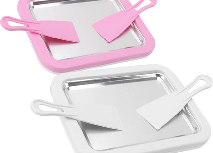 TOPINCN Ice Cream Roller Plate – with Stainless Steel Pan & Plastic Shovels
