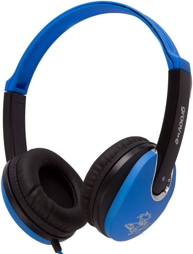 groov-e KIDZ DJ-Style Wired Headphones for Kids – Blue/Black (GV590BB)