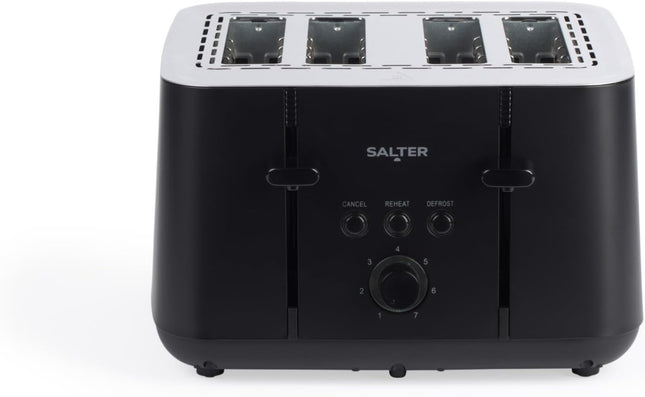 Salter Kuro 4 Slice Toaster – 1850W with 7 Browning Levels & Wide Slots
