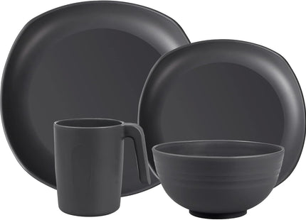 Greentainer 16-Piece Dinnerware Set – Plastic Plates, Bowls, Cups