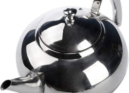 Toolzia Stainless Steel Teapot with Tea Strainer – Premium 1L Silver Teapot, 35oz