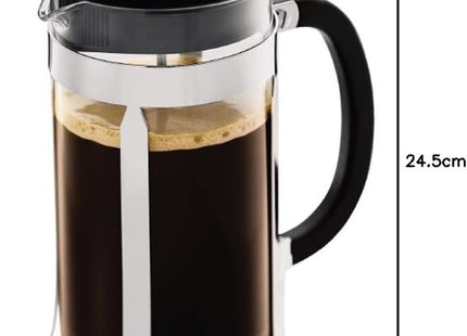 Bodum Caffettiera French Press Coffee Maker – 1L / 8 Cup Borosilicate Glass