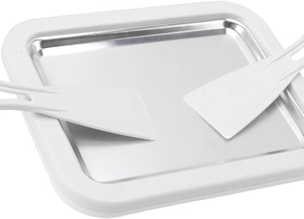 TOPINCN Ice Cream Roller Plate – with Stainless Steel Pan & Plastic Shovels