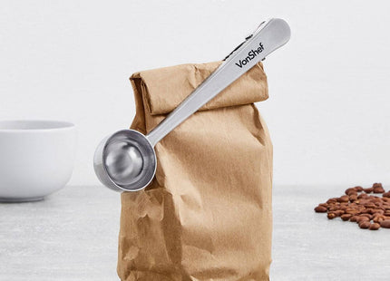 Vonshef 6 Cup Stainless Steel Cafetiere with Coffee Spoon – 800ml