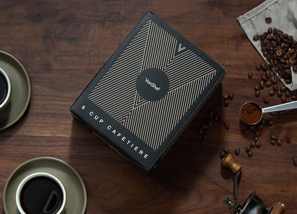 Vonshef 6 Cup Stainless Steel Cafetiere with Coffee Spoon – 800ml