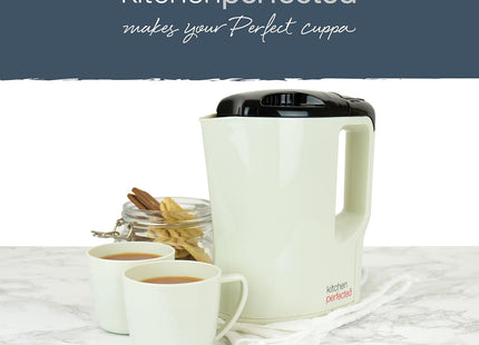 KitchenPerfected 1000W 0.9L Corded Lightweight Travel Kettle with 2 Cups