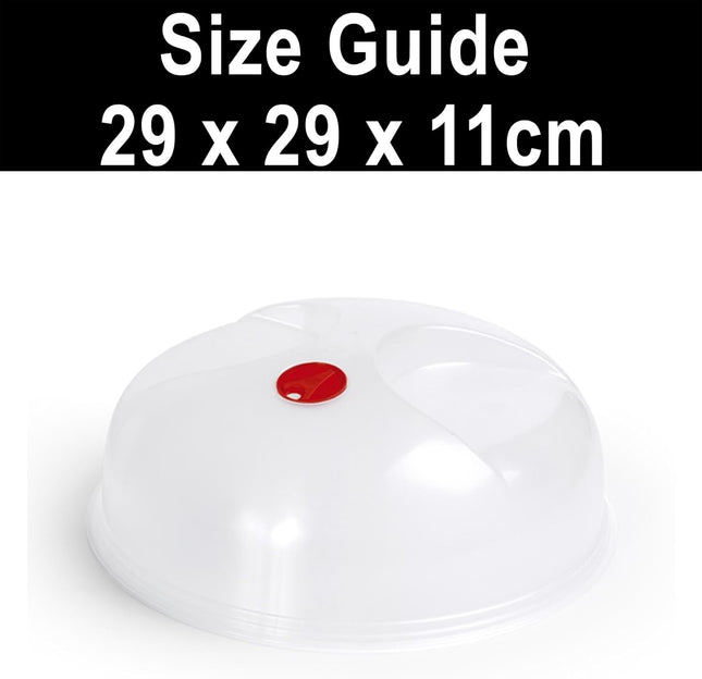 PlasticForte 29cm Microwave Plate Cover – Clear Food Splash Guard