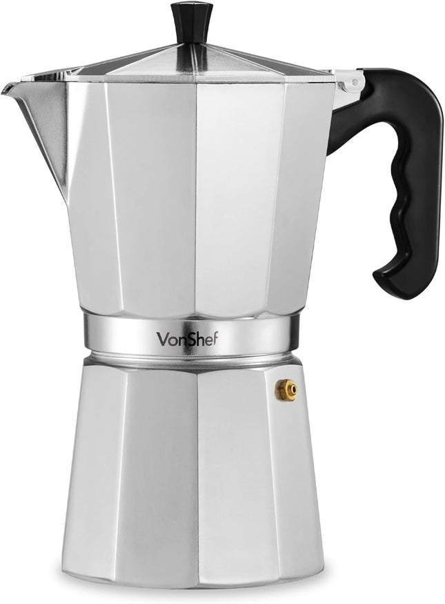 VonShef Stovetop Coffee Maker – Italian Espresso Moka Pot