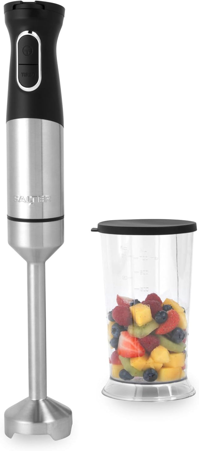 Salter Electric Hand Blender 1500W with 700ml Beaker, Black - Used