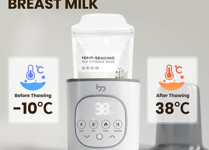 Fermometer Baby Bottle Warmer – 8-in-1 Fast Heating & Steriliser with Timer