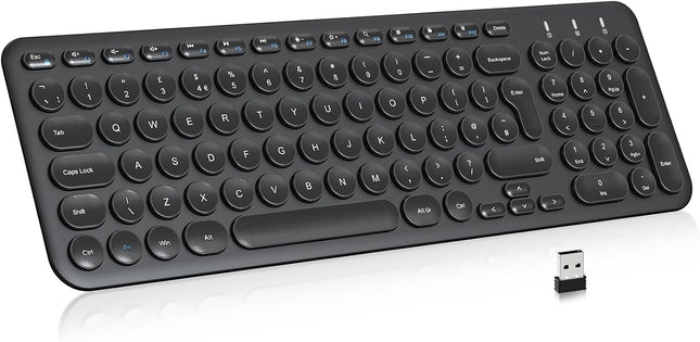 PINKCAT Wireless Ergonomic Keyboard with Number Pad