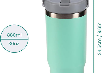 Belle Vous Stainless Steel Tumbler – Insulated Travel Mug – Light Blue