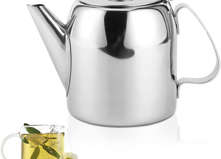 New Hill Stainless Steel Teapot – 20oz Cold Water Kettle with Flip Lid
