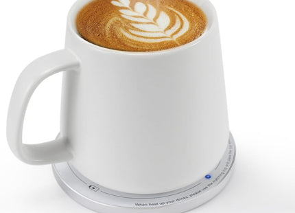 Kazumi Self-Heating Ceramic Mug – 130°F Smart Cup with 15W Wireless Charger