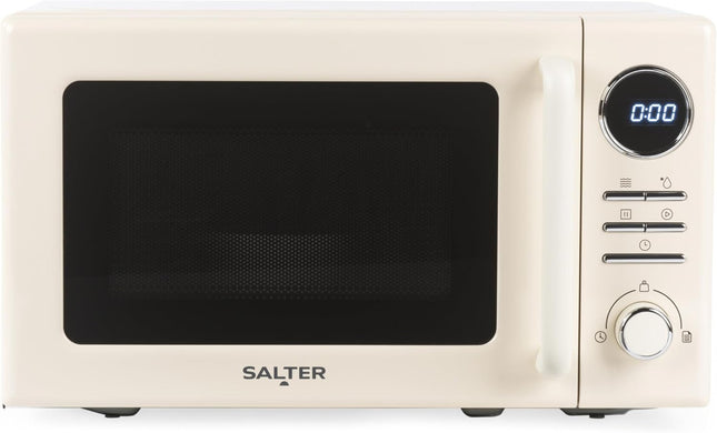 Salter Retro Cream Microwave 20L – 800W Digital Solo Microwave - Used