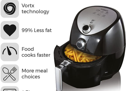 Tower T17021 Family Size Air Fryer with Rapid Air Circulation, 4.3L Capacity, 1500W – Black