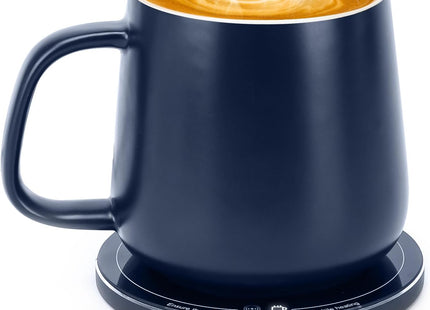 Kazumi Self-Heating Ceramic Mug – 130°F Smart Cup with 15W Wireless Charger