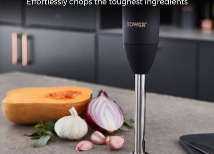 Tower Cavaletto 600W Stick Blender with Turbo Function – Black & Rose Gold