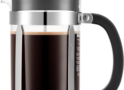 Bodum Caffettiera French Press Coffee Maker – 1L / 8 Cup Borosilicate Glass