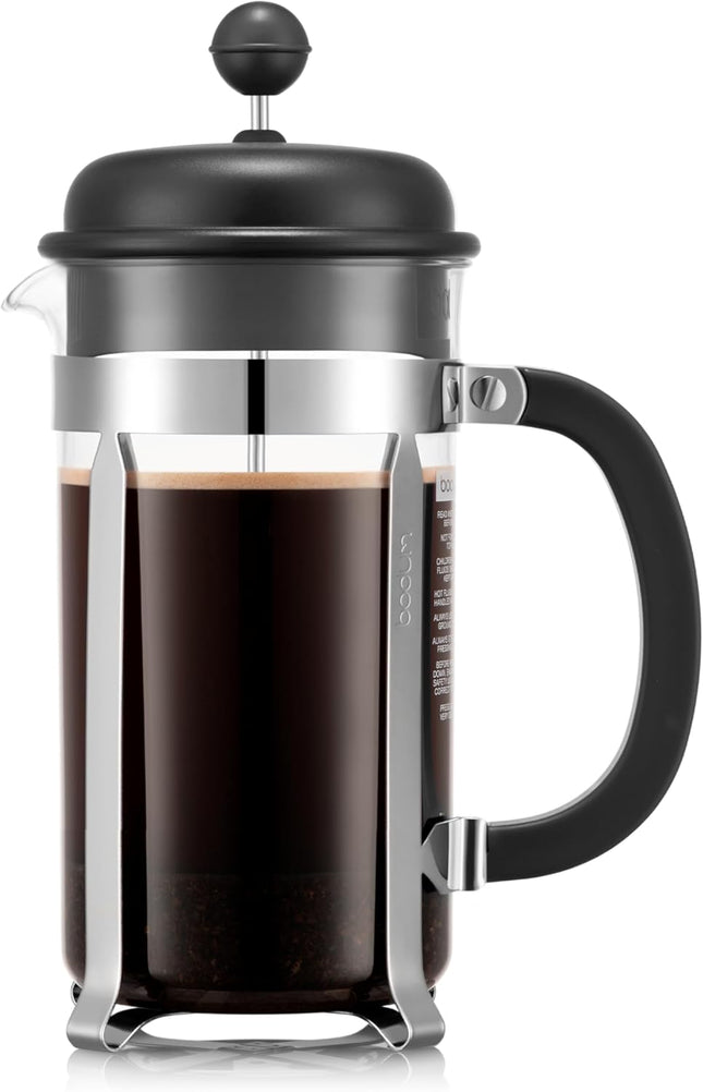 Bodum Caffettiera French Press Coffee Maker – 1L / 8 Cup Borosilicate Glass